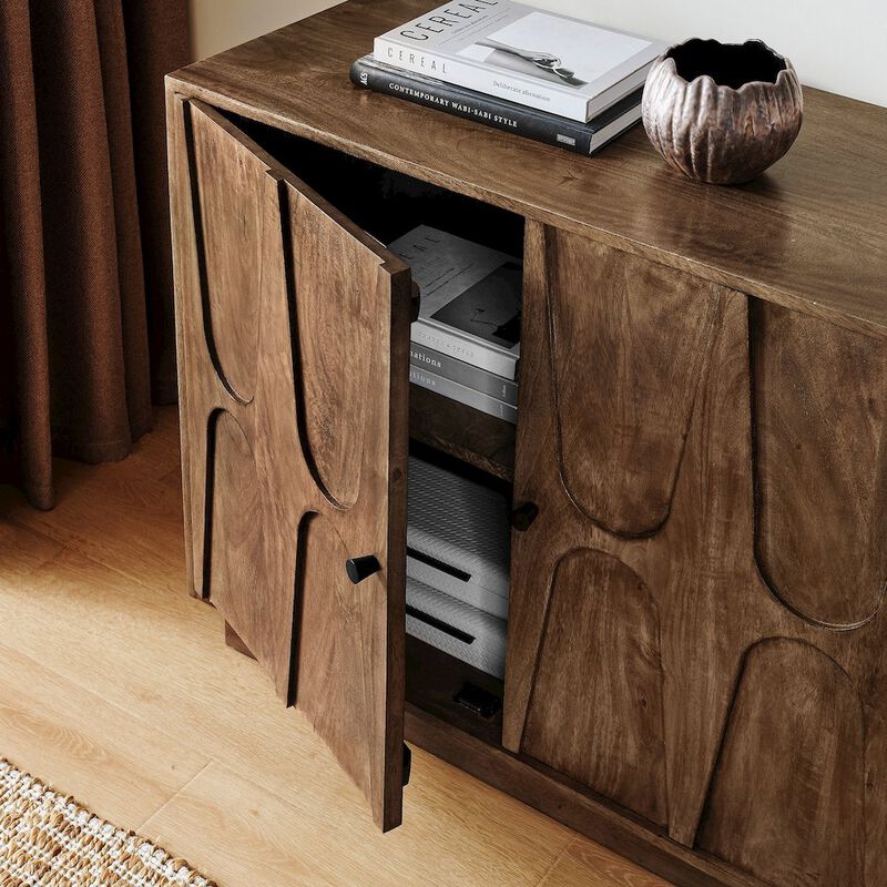 Veda 72" Mango Wood Sideboard Cabinet image number 8