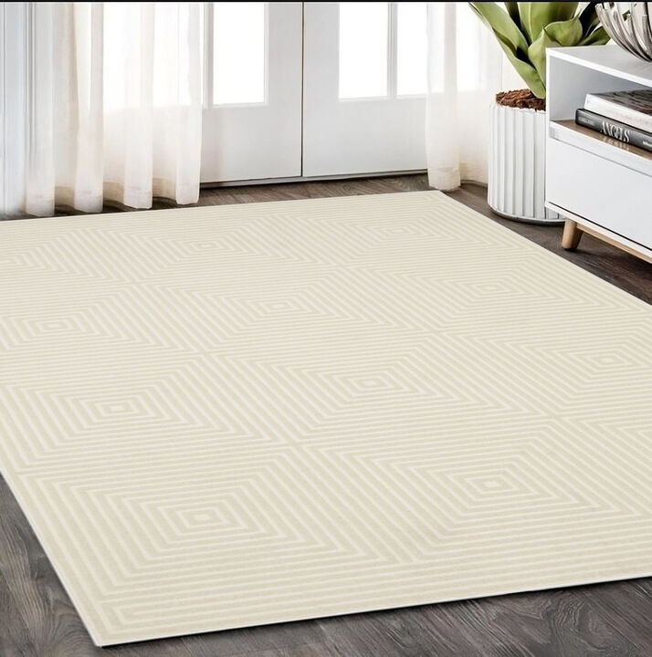 HomeRoots Geometric Area Rug