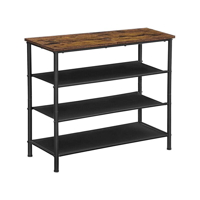 4-Tier Narrow Shoe Rack - Space-Saving Organizer for Closet or Entryway