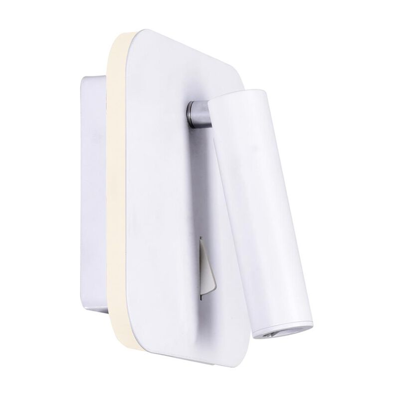 Private I LED Sconce With Matte White Finish