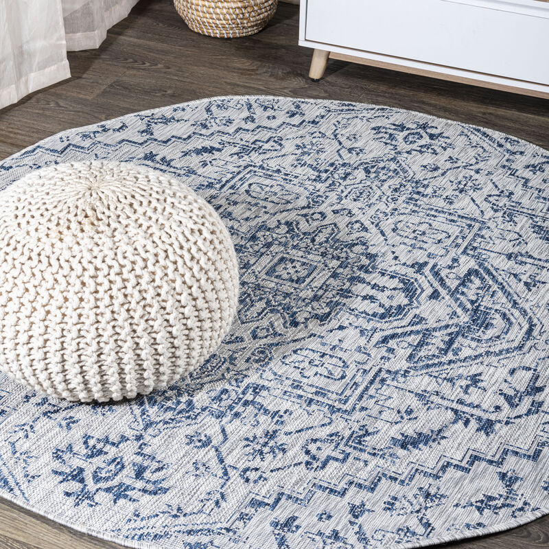 Estrella Bohemian Medallion Textured Weave Area Rug