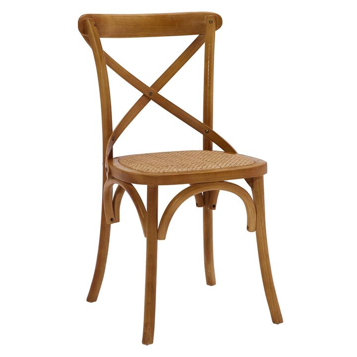 Casafoyer Gear Dining Chair Set of 2, Walnut