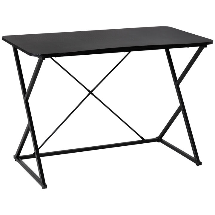 Carbon Fiber-Like Designed Writing Desk with Heavy 66 lb Support and Foot Pads