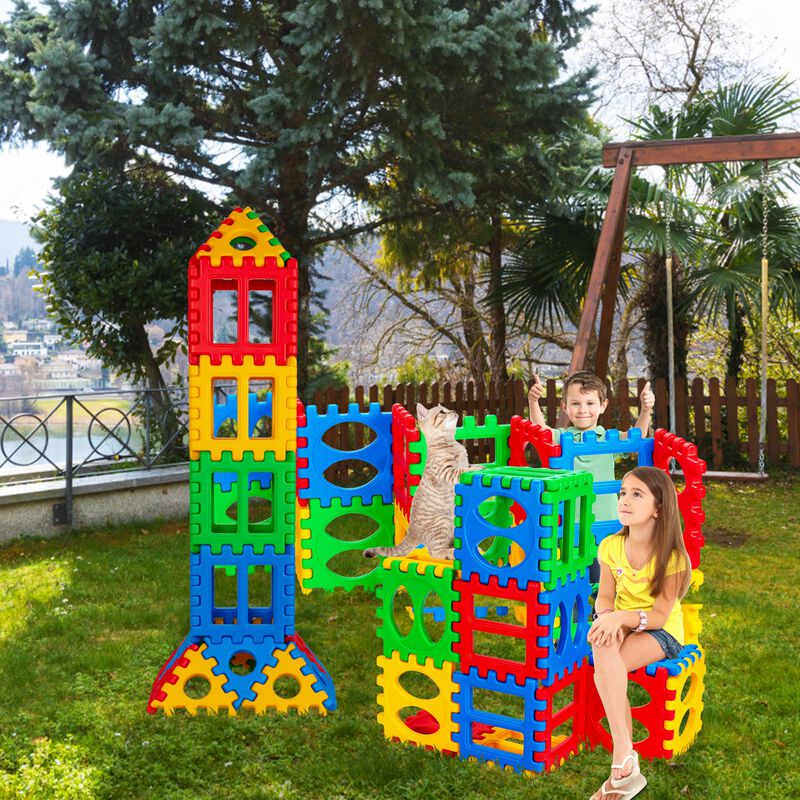 Educational Big Waffle Block Set for Kids &ndash; 32 Pieces-Multi image number 2