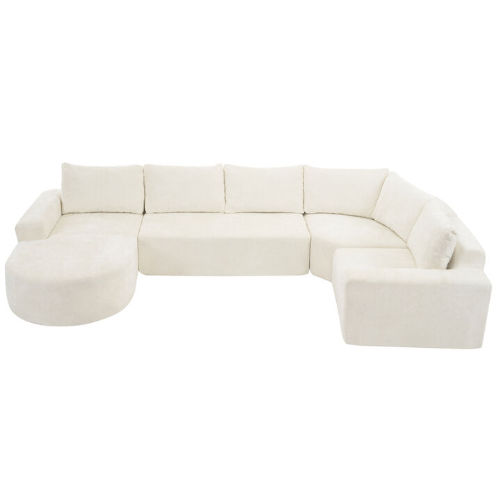 Miksa Oversized Chenille Modular Sectional Sofa