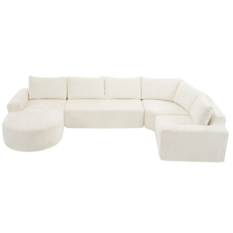 Miksa Oversized Chenille Modular Sectional Sofa image number 0