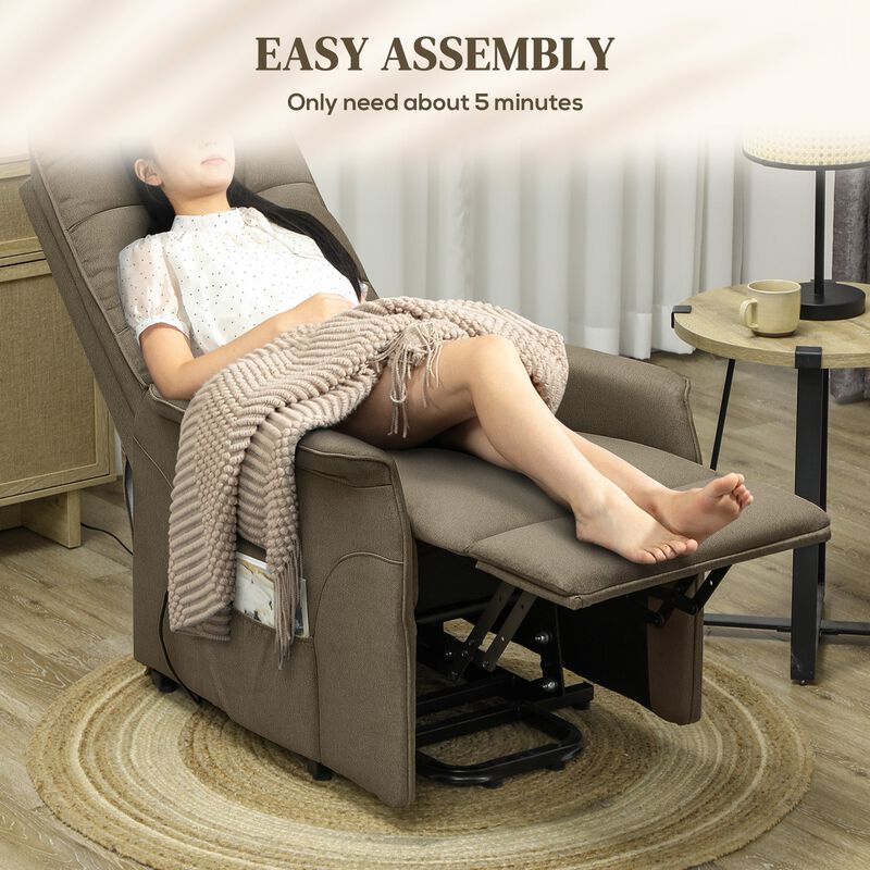 Gray PU Leather Massage Chair: 4 Vibration Points, Reclining