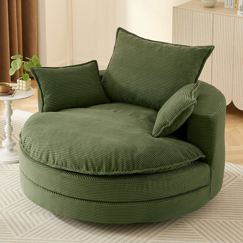 Vikber Accent Swivel Barrel Chair image number 1