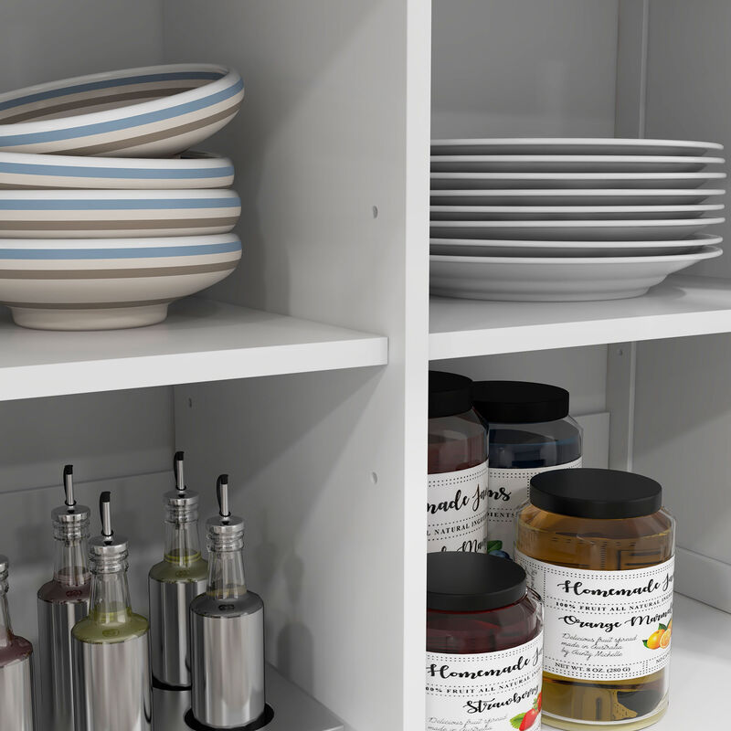 HOMCOM Kitchen Island with Drop Leaf Kitchen Cart with Storage Dark Gray