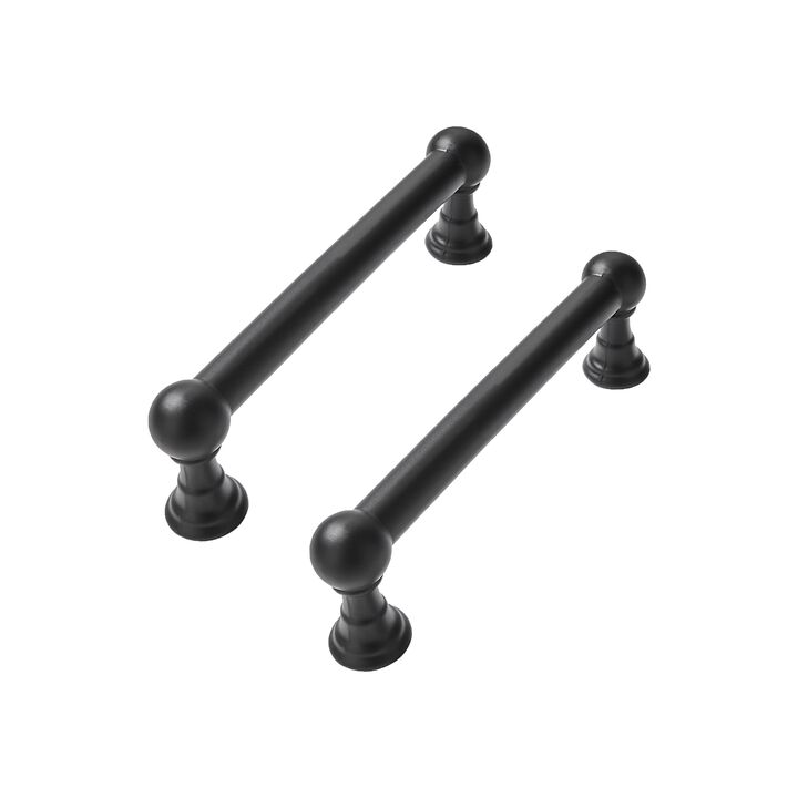 CABDM 2 Pack 3 Inch Solid Kitchen Cabinet Handles Matte Black Heavy Duty Cabinet Pulls Drawer Pulls Cabinet Hardware Kitchen Han