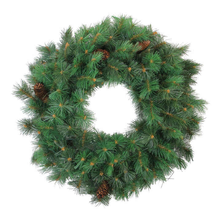 Royal Oregon Pine Artificial Christmas Wreath with Pinecones  24-Inch  Unlit