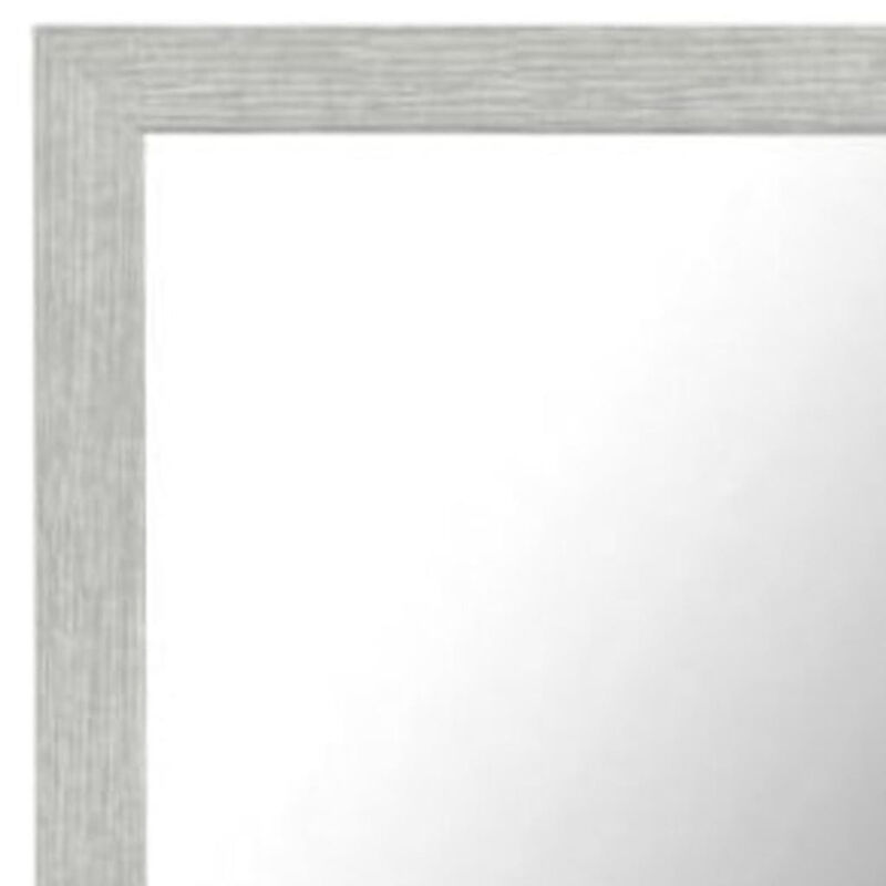 HomeRoots 64" White Solid Wood Freestanding Framed Standing Mirror image number 2