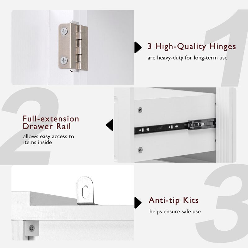 Merax Farmhouse Kitchen Pantry Cupboard Cabinet