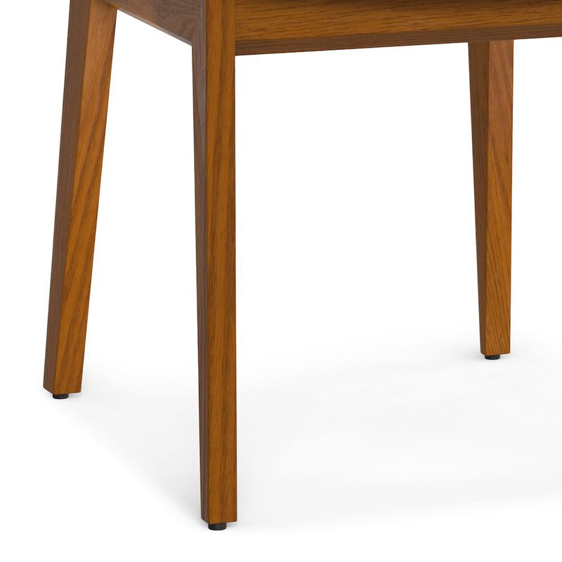 Simpli Home Selena Dining Chair (Set of 2) in Light Grey Linen Look Fabric