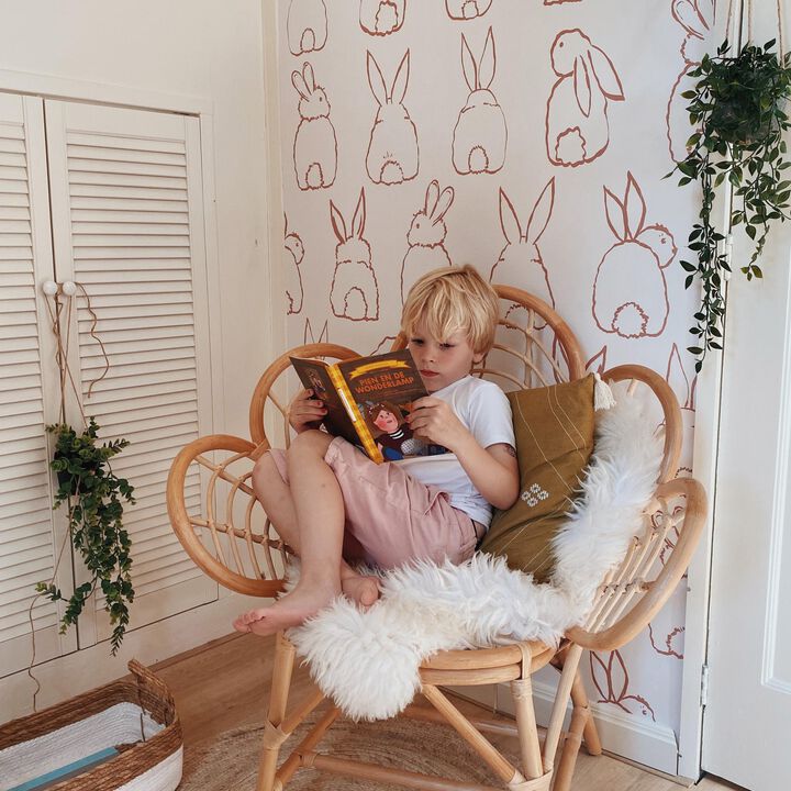 Day Dreamers Bunnies Beige Mural RB306
