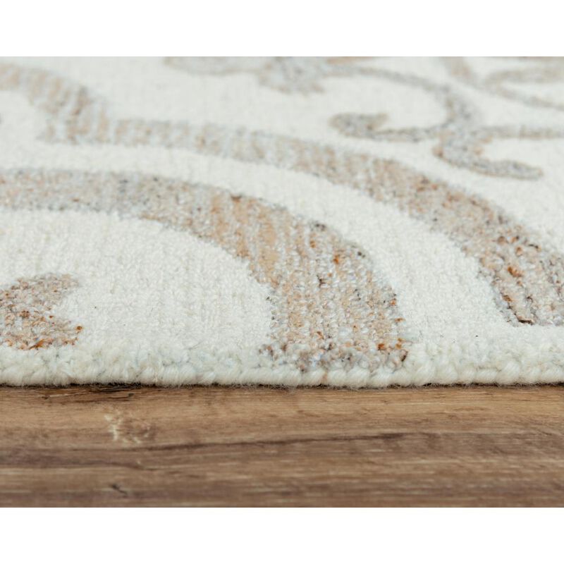 Hand Tufted Cut & Loop Pile Wool/ Recycled Polyester Rug, 7'6" x 9'6"