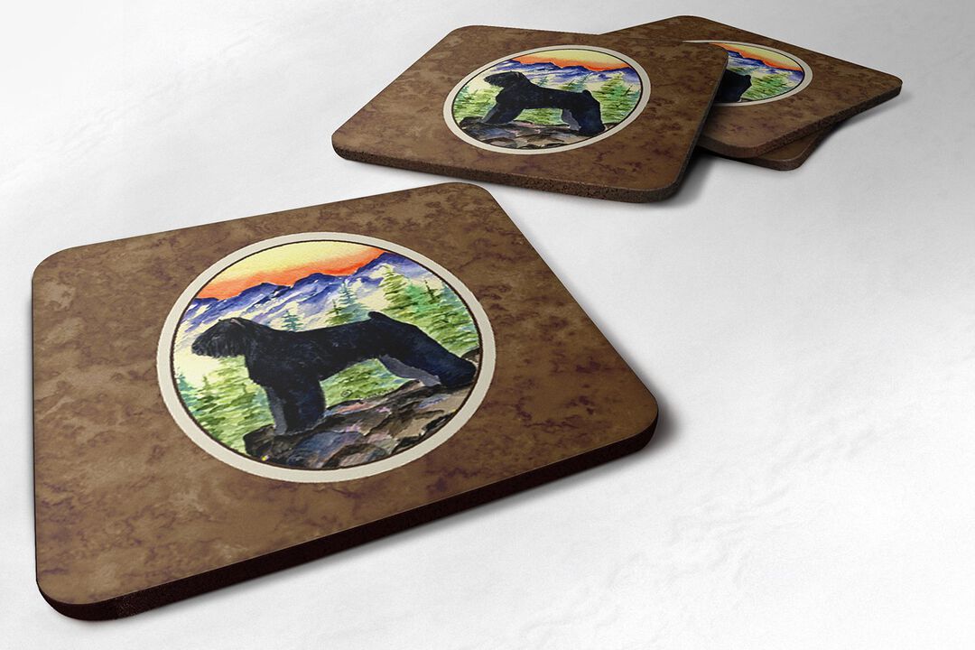 Caroline's Treasures SS8286FC Bouvier des Flandres Foam Coasters (Set of 4), 3.5 H x 3.5 W, Multicolor