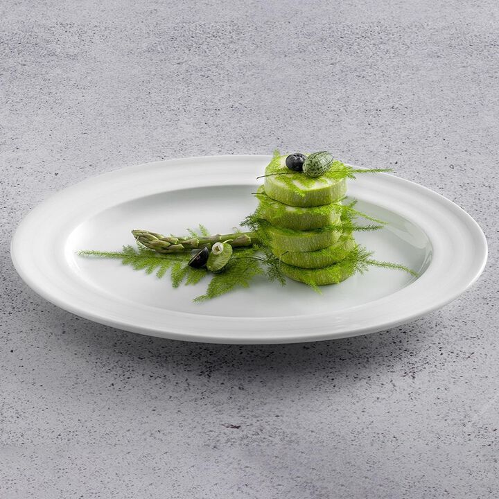Lizbon dia.10.5" Round White Porcelain Plate (Set of 4)