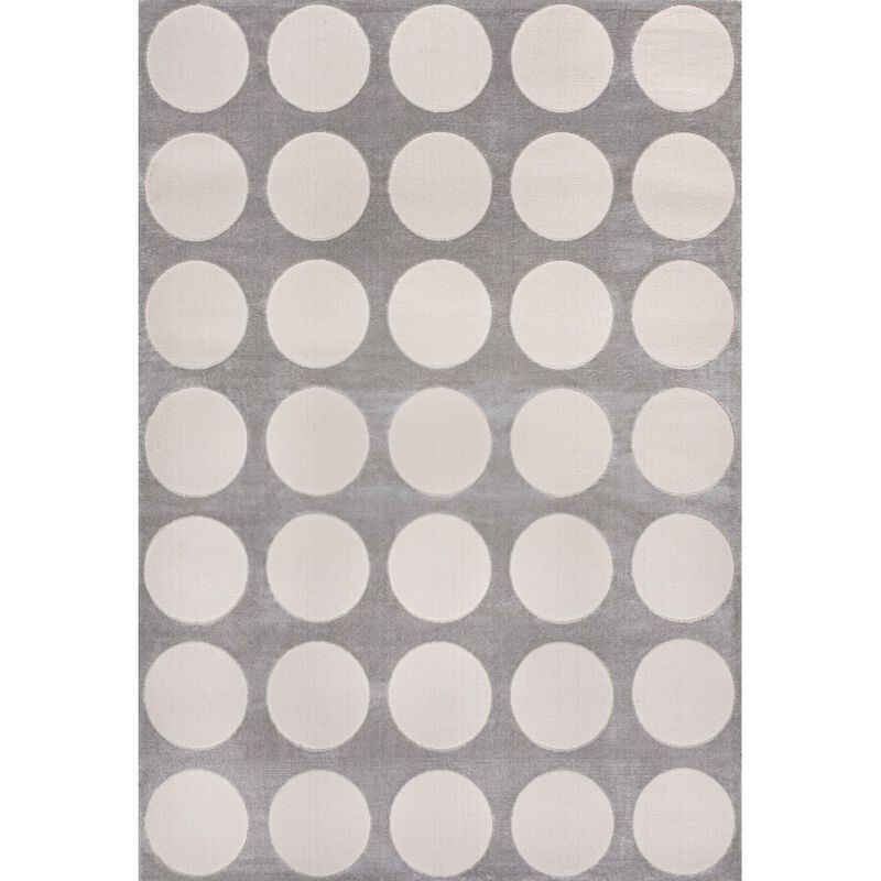 Adrian Modern Geometric Circle Dot High-Low Area Rug