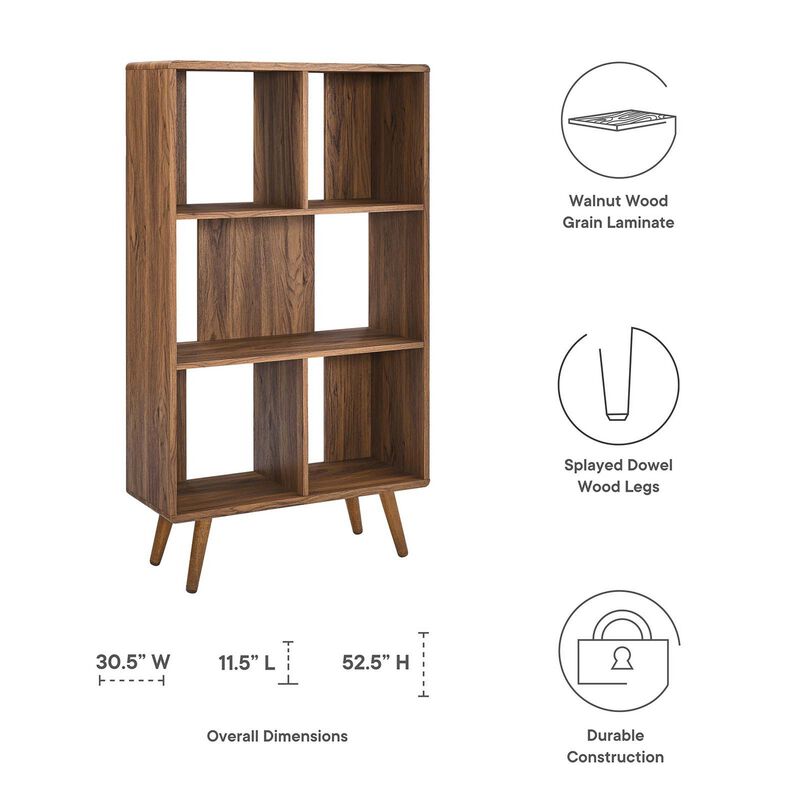 Transmit 31" Wood Bookcase-Benzara