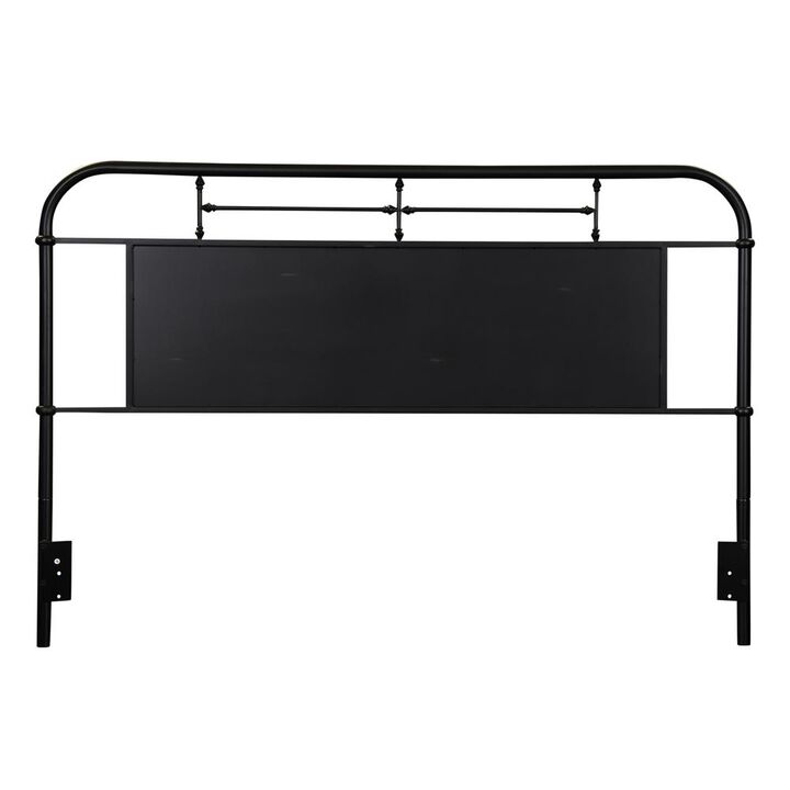 Liberty Furniture Vintage Series King Metal Headboard - Black in Distressed Metal