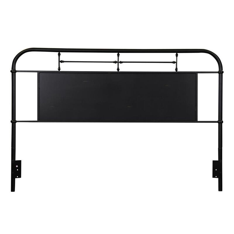 Liberty Furniture Vintage Series King Metal Headboard - Black in Distressed Metal image number 0