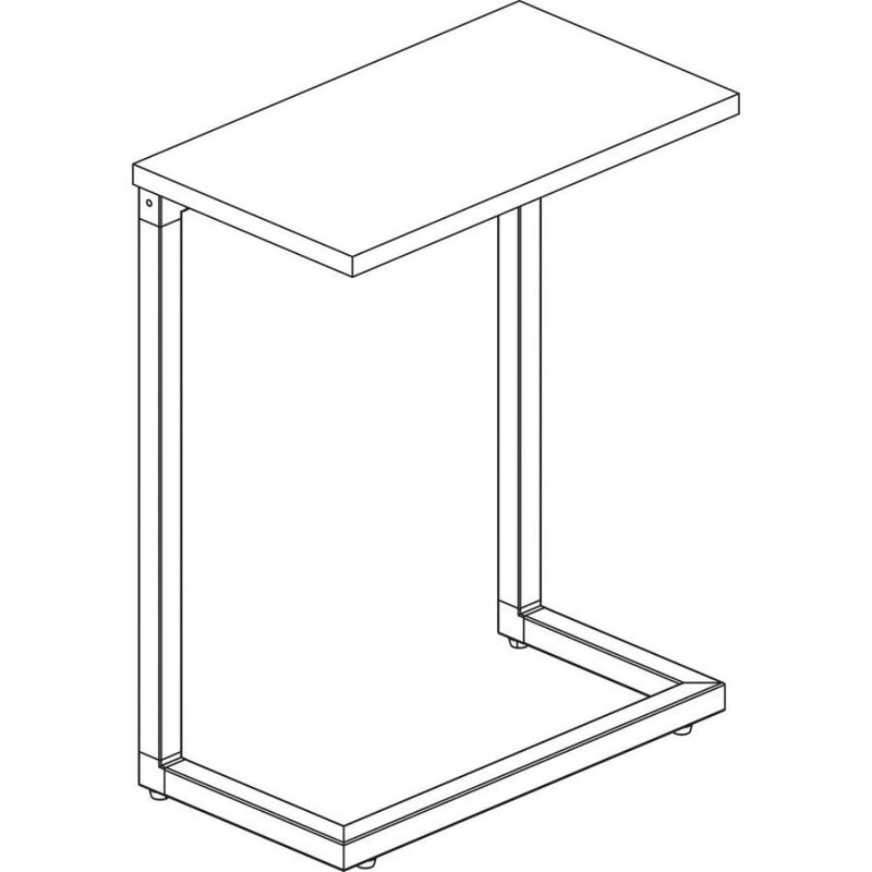 Lorell Quintessence Collection Cantilever Table - Mahogany