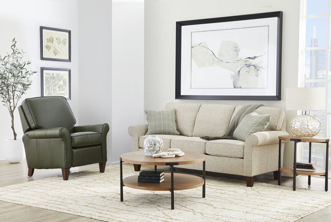 Millwork Brown Round Coffee Table