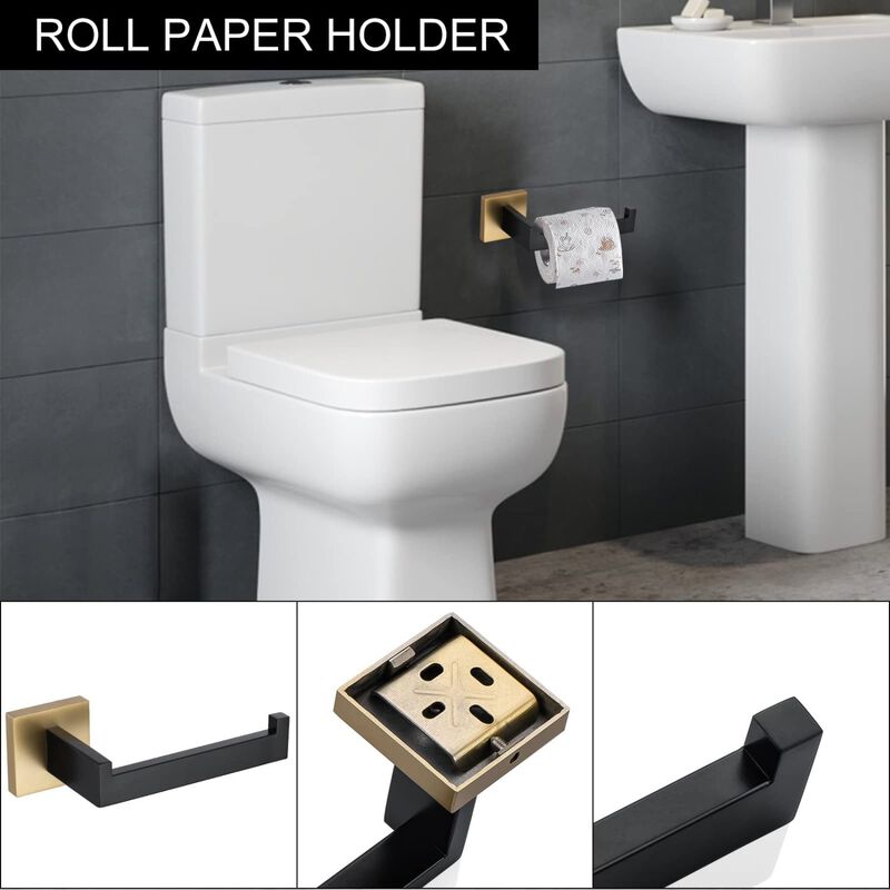 Streamdale Bathroom Hardware Set 5-Piece Wall Mount, Stainless Steel image number 0