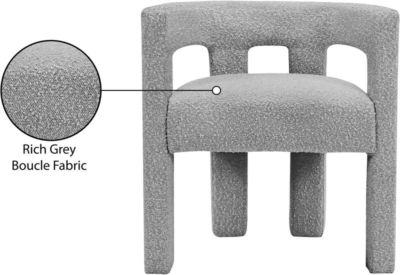 Meridian Furniture Athena Boucle Fabric Accent/Dining Chair