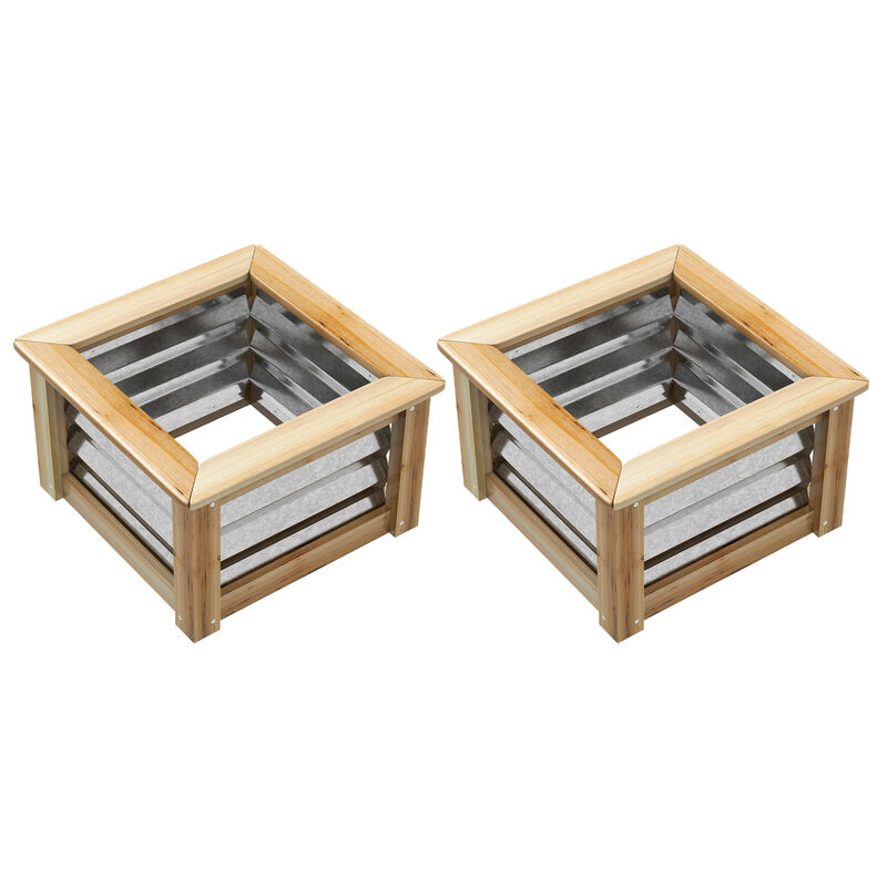 Hivvago Dual Raised Bed Planter Set image number 0
