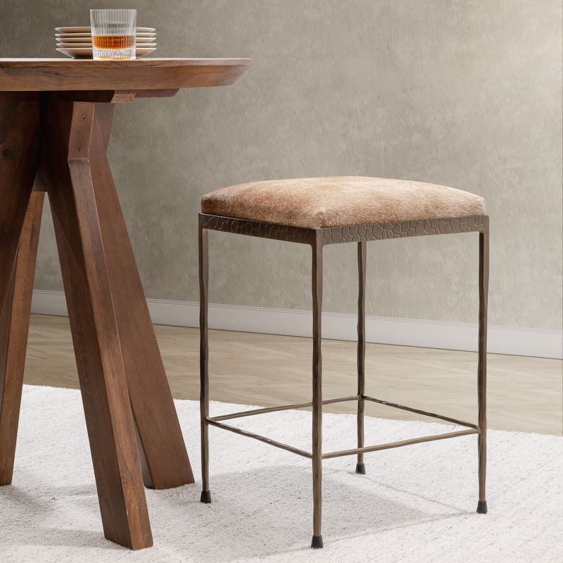 Bose Hide Blond Counter Stool