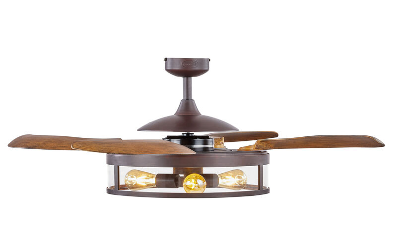 Fanaway Classic 48" Retractable Blade Ceiling Fan with Light and Remote, Modern Fandelier Ceiling Fan, Patented Design Technology, Stronger Thicker Blades image number 3