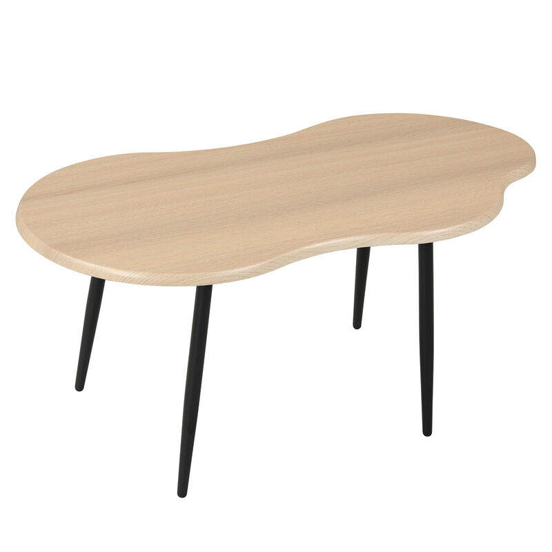 Unique Cloud Shape Coffee Table for Living Room with Metal Support Legs image number 0