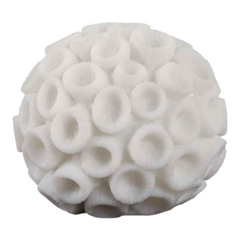 6" Round Coral Orb, Ivory image number 1