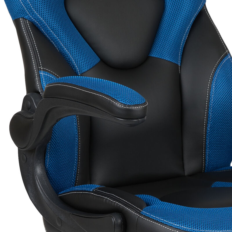 X10 Gaming Chair Racing Office Ergonomic Computer PC Adjustable Swivel Chair with Flip-up Arms, / LeatherSoft image number 6