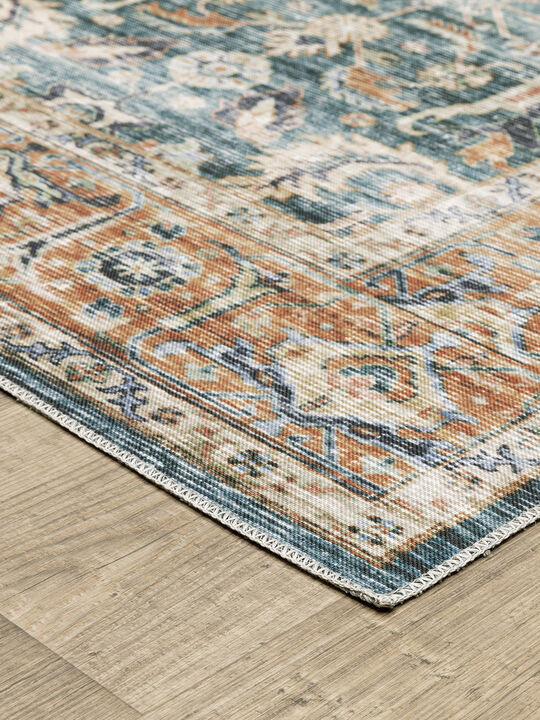 Charleston 2' x 8' Blue Rug