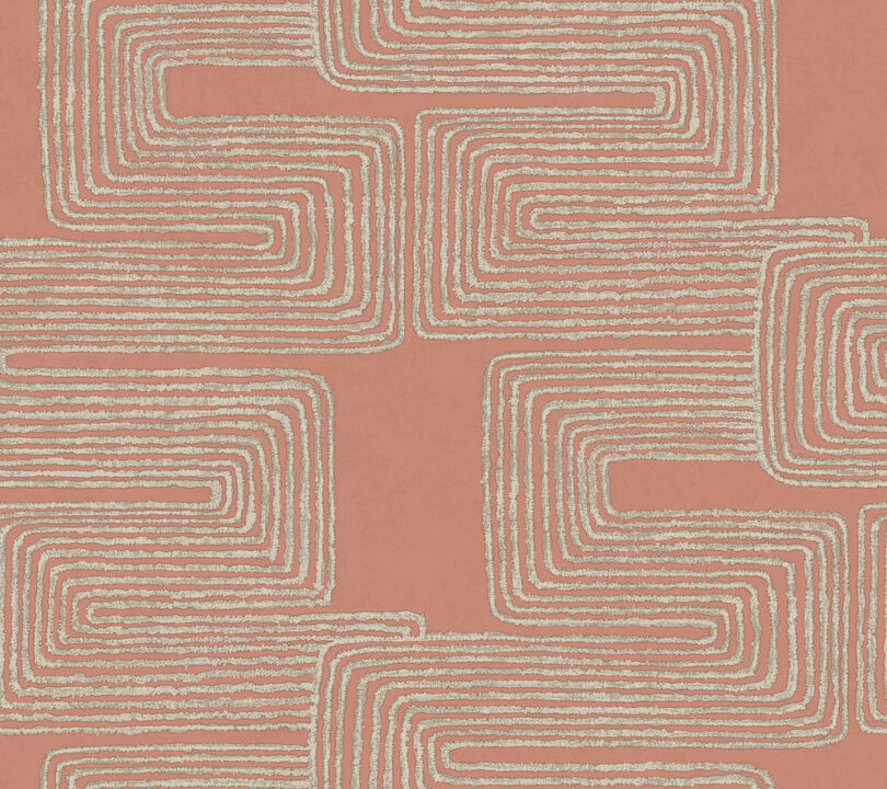 Zulu Thread Coral & Glint Wallpaper