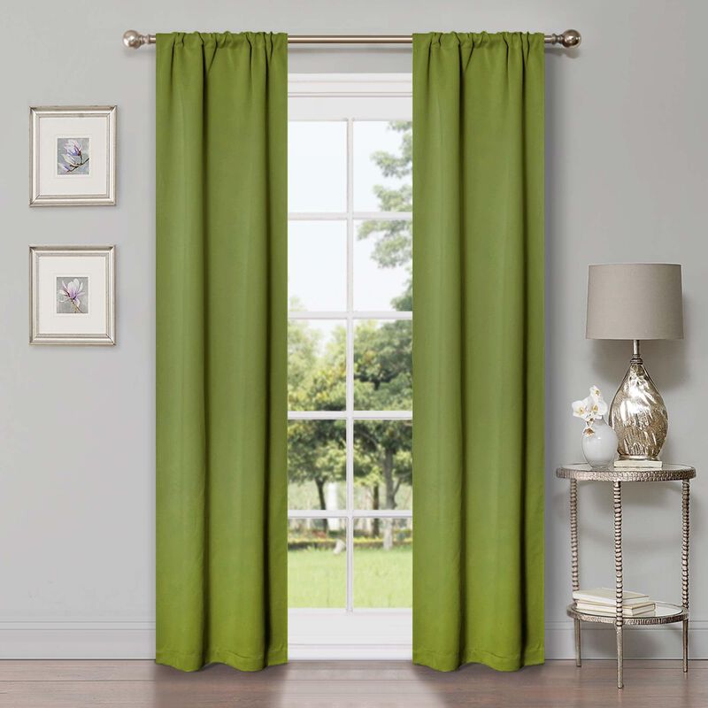 Blackout Curtain Set of 2, Solid Window Drapes for Bedroom and Living Room image number 2