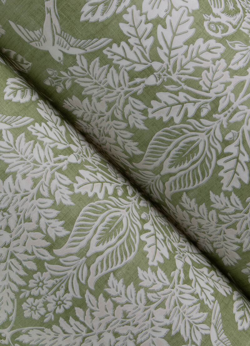 Finch Green Woodland Wallpaper image number 1