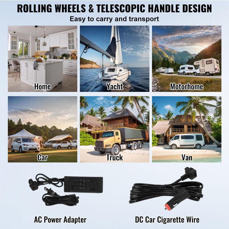 VEVOR Portable Car Refrigerator Freezer Compressor 115 L Dual Zone for Car Home image number 5