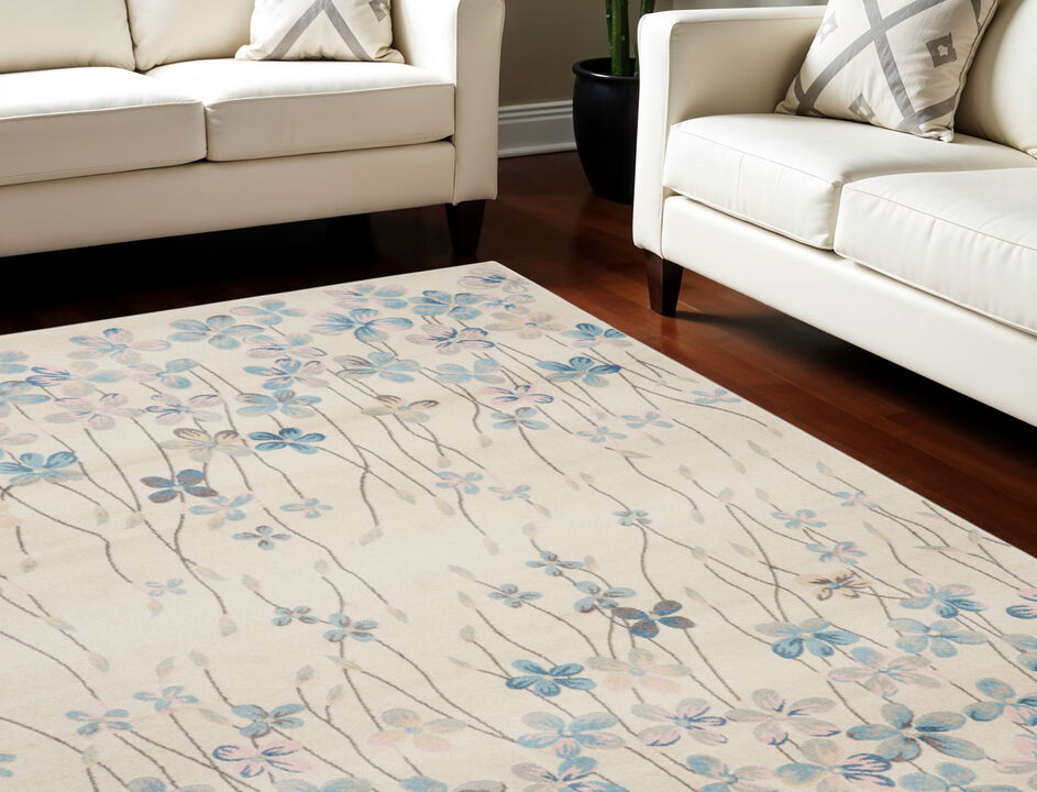 HomeRoots Floral Area Rug