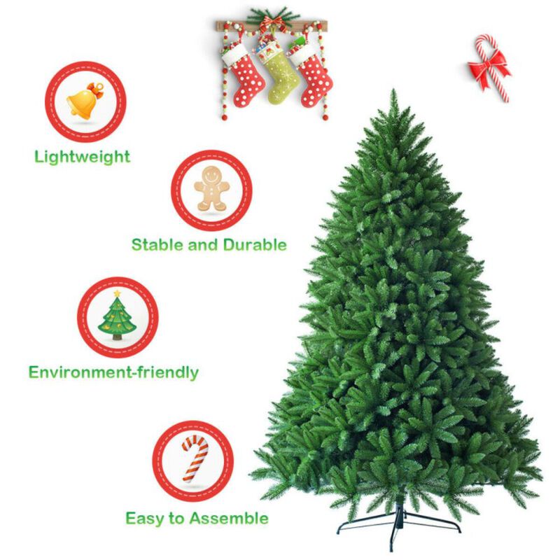 Hivvago 6 Feet Unlit Artificial Christmas Tree with 1250 Branch Tips