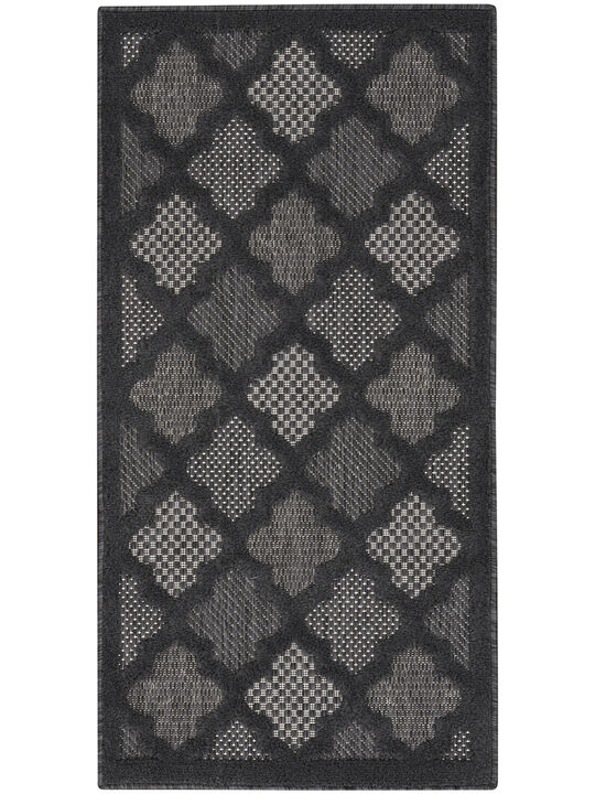 Easy Care NES01 Charcoal/Black 3' x 5' Rug