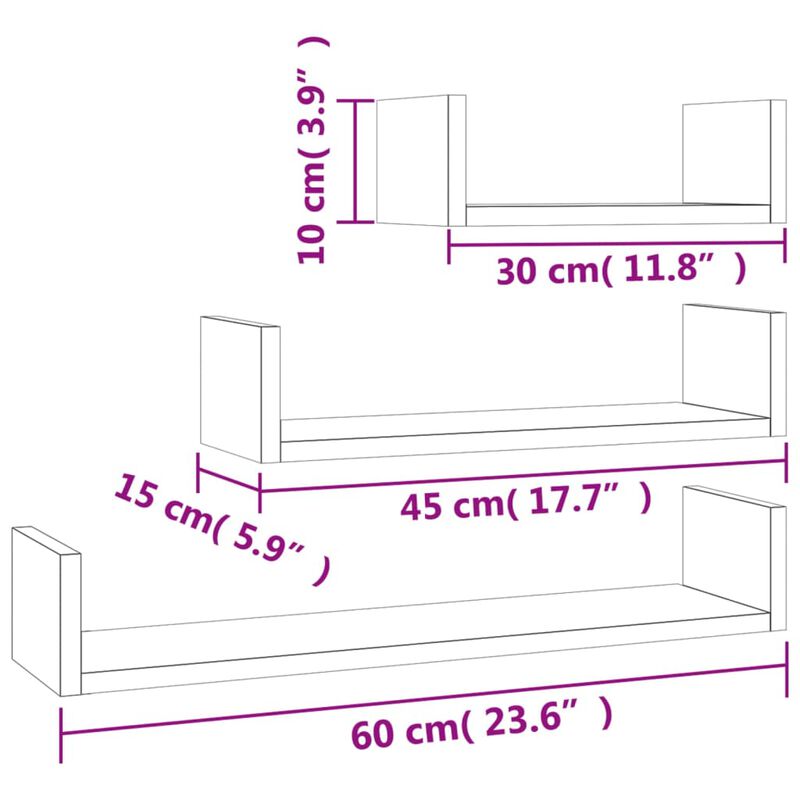 vidaXL shelf Engineered wood image number 5