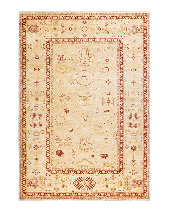 Ziegler, One-of-a-Kind Hand-Knotted Area Rug  - Ivory,  6' 3" x 8' 10"