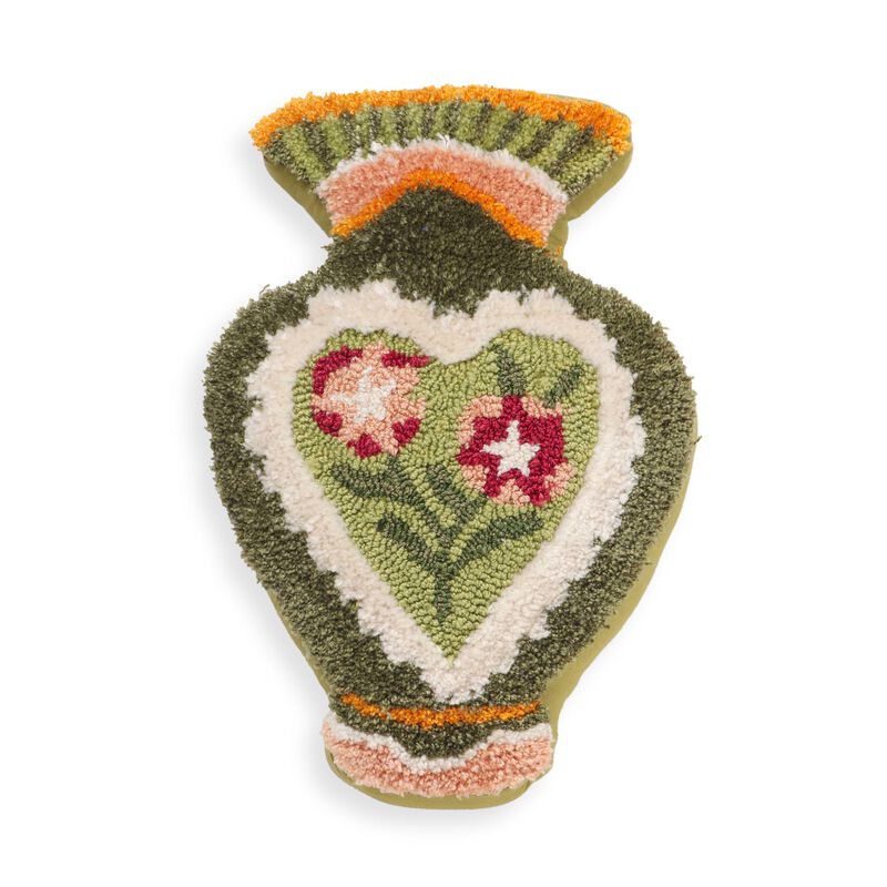 Amphorae Green Tufted Accent Pillow