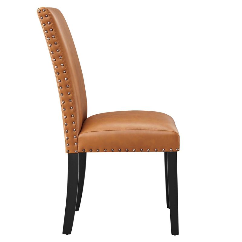 Parcel Dining Vinyl Side Chair-Benzara image number 2