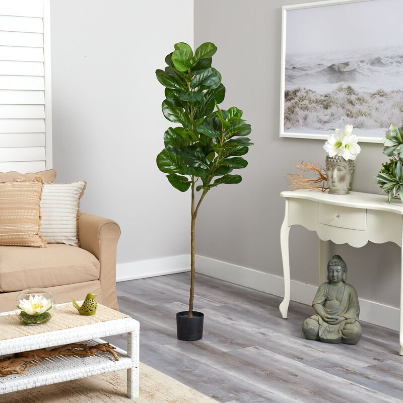 Hivvago 5.5 Feet Fiddle Leaf Fig Artificial Tree