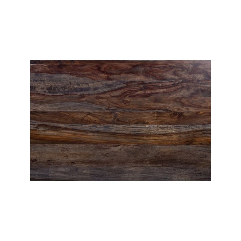 Porter Designs Manzanita Live Edge Solid Sheesham Wood Dining Table, Gray